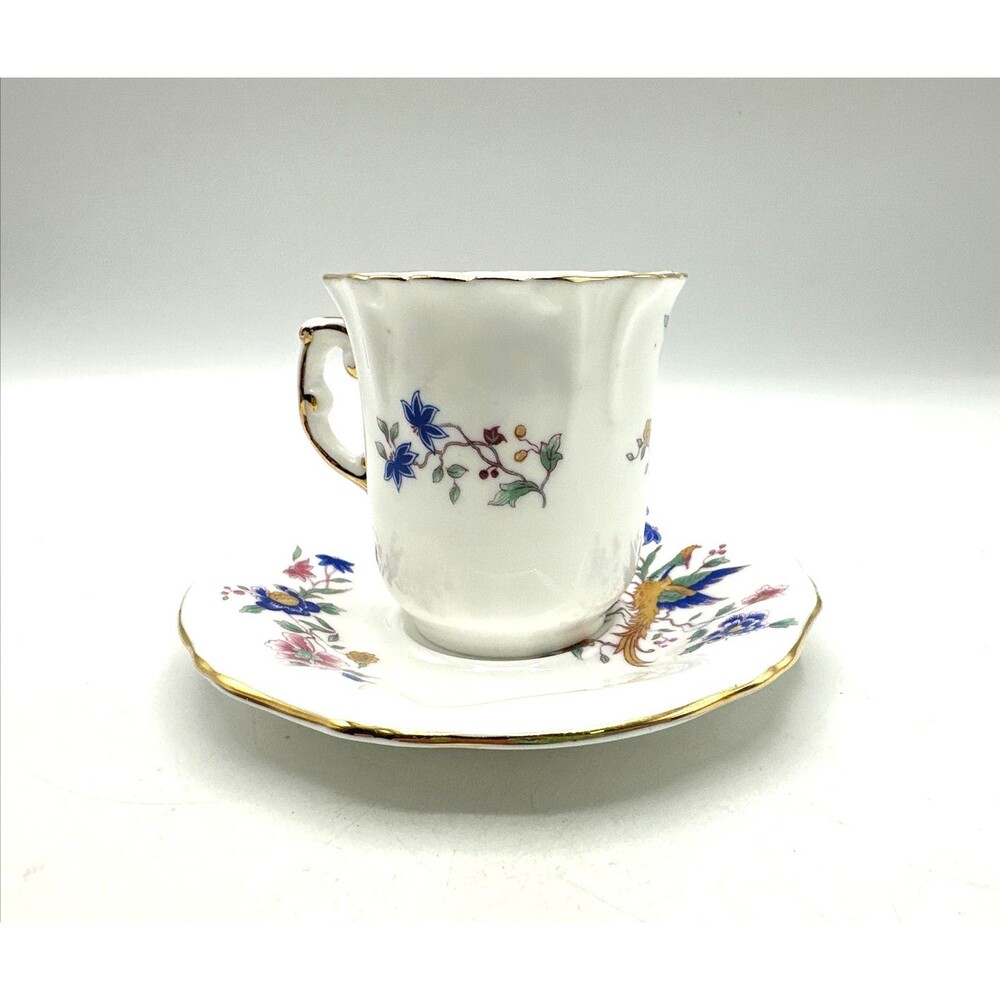 Spode Hammersley Vintage Bird Of Paradise Teacup & Saucer Bone China Tea